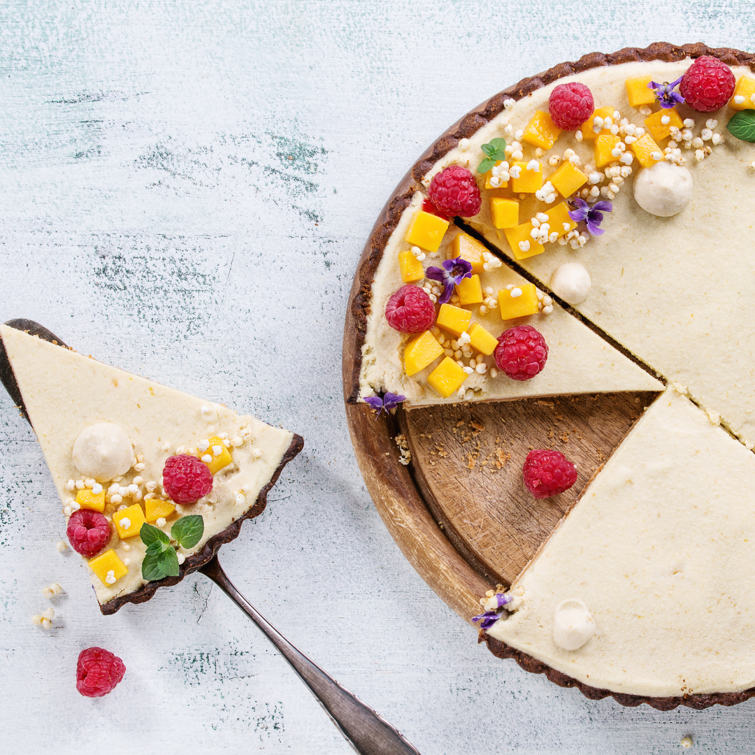 Vegan Mango & Raspberry Cheesecake – Sugarless Australia