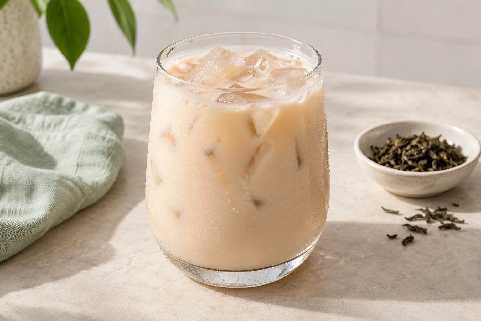 Jasmine coconut milk tea made with Sugarless Liquid Sweetener