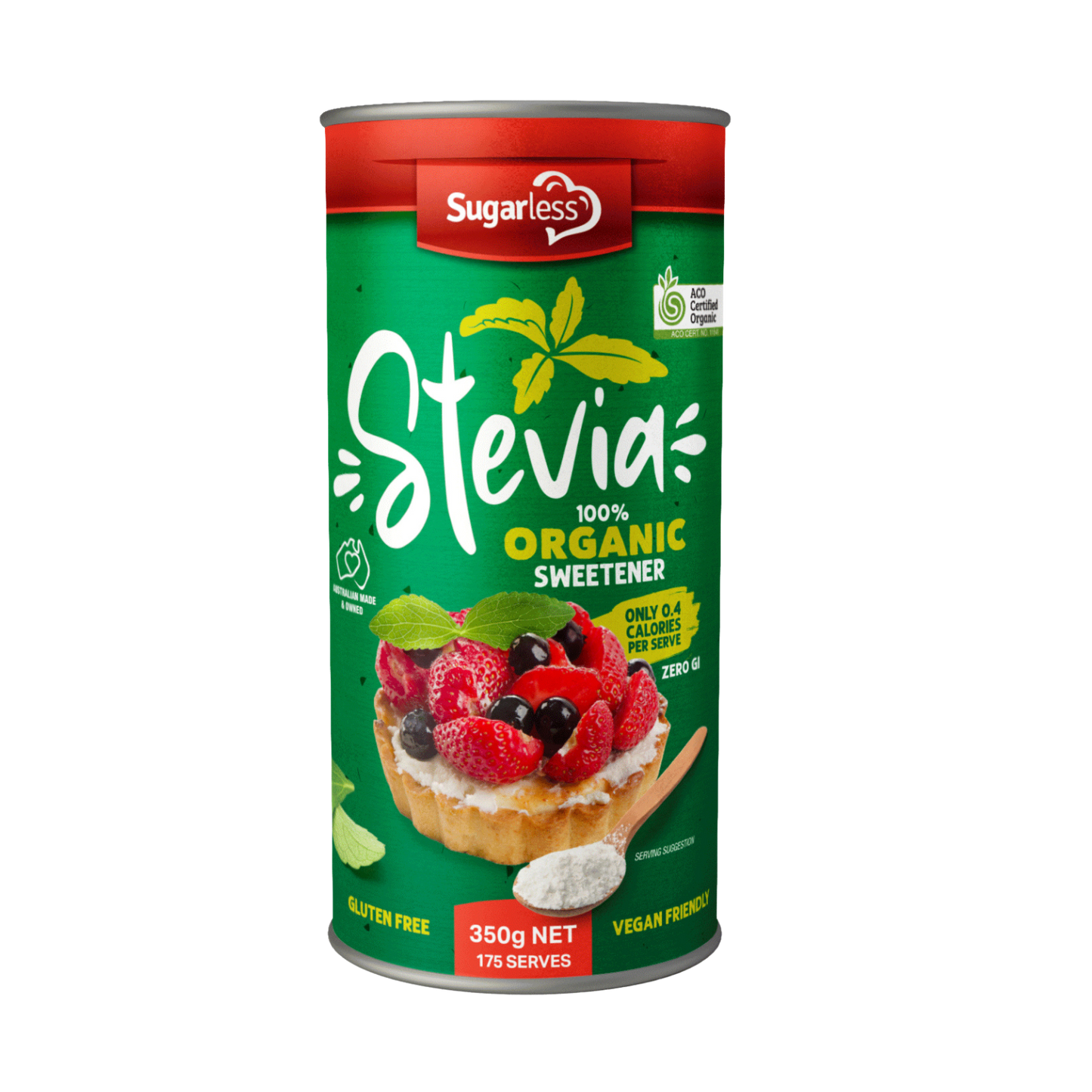 Sugarless Stevia Organic Canister 350g