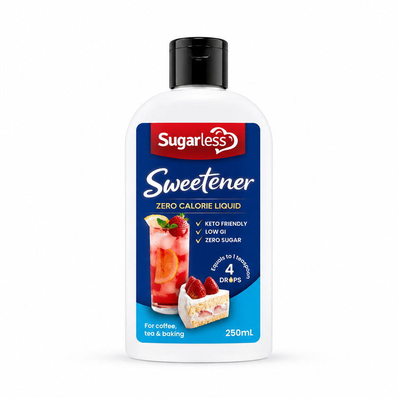 Sugar Free Liquid Sweetener 250ml | Zero Calorie Sugar Alternative for Drinks & Cooking