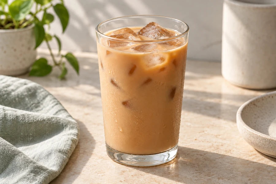 Classic iced milk tea made with Sugarless Liquid Sweetener