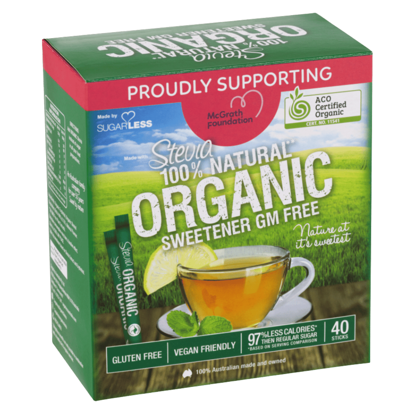 Sugarless Stevia Organic Café Sticks