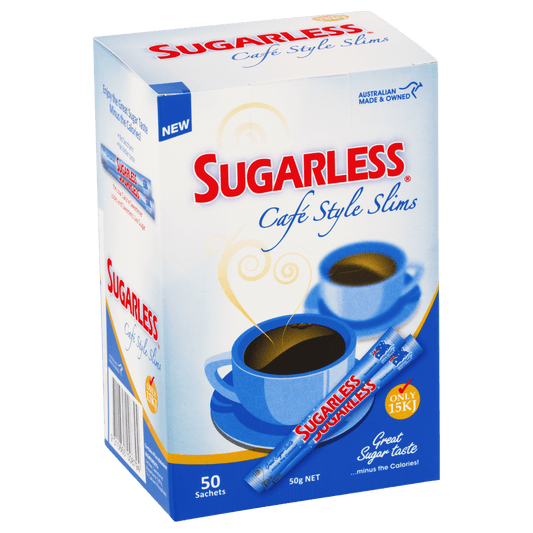 Sugarless Low Calorie Sweetener 50 Cafe Sticks
