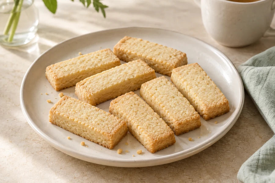 Almond shortbread made with Sugarless Organic Monk Fruit