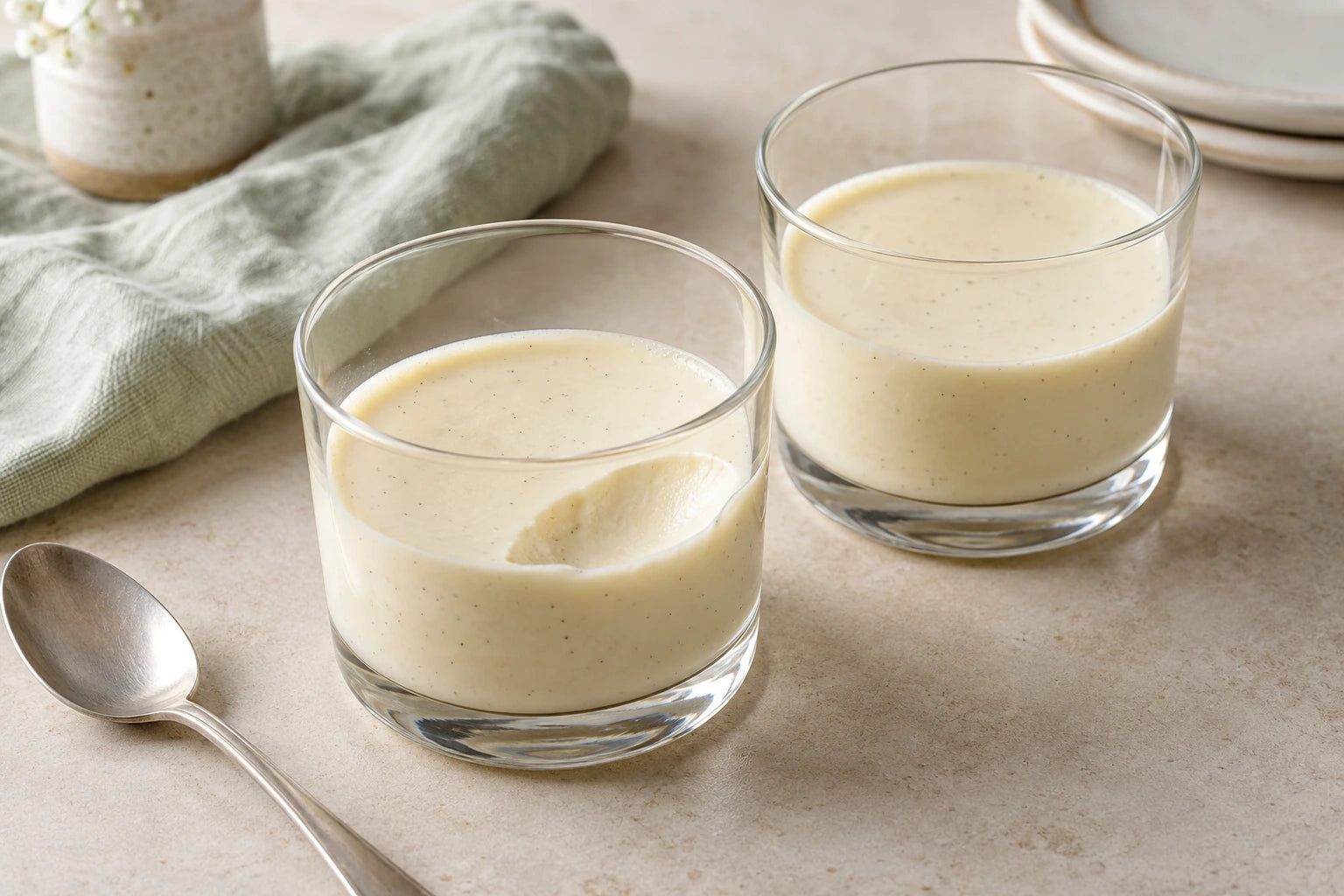 Vanilla panna cotta made with Sugarless Organic Monk Fruit
